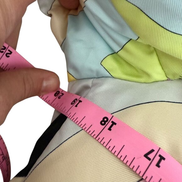 Vintage Iconic classic Emillio Pucci Fox fur Bomber jacket puffer blue print S 6 - Picture 9 of 14